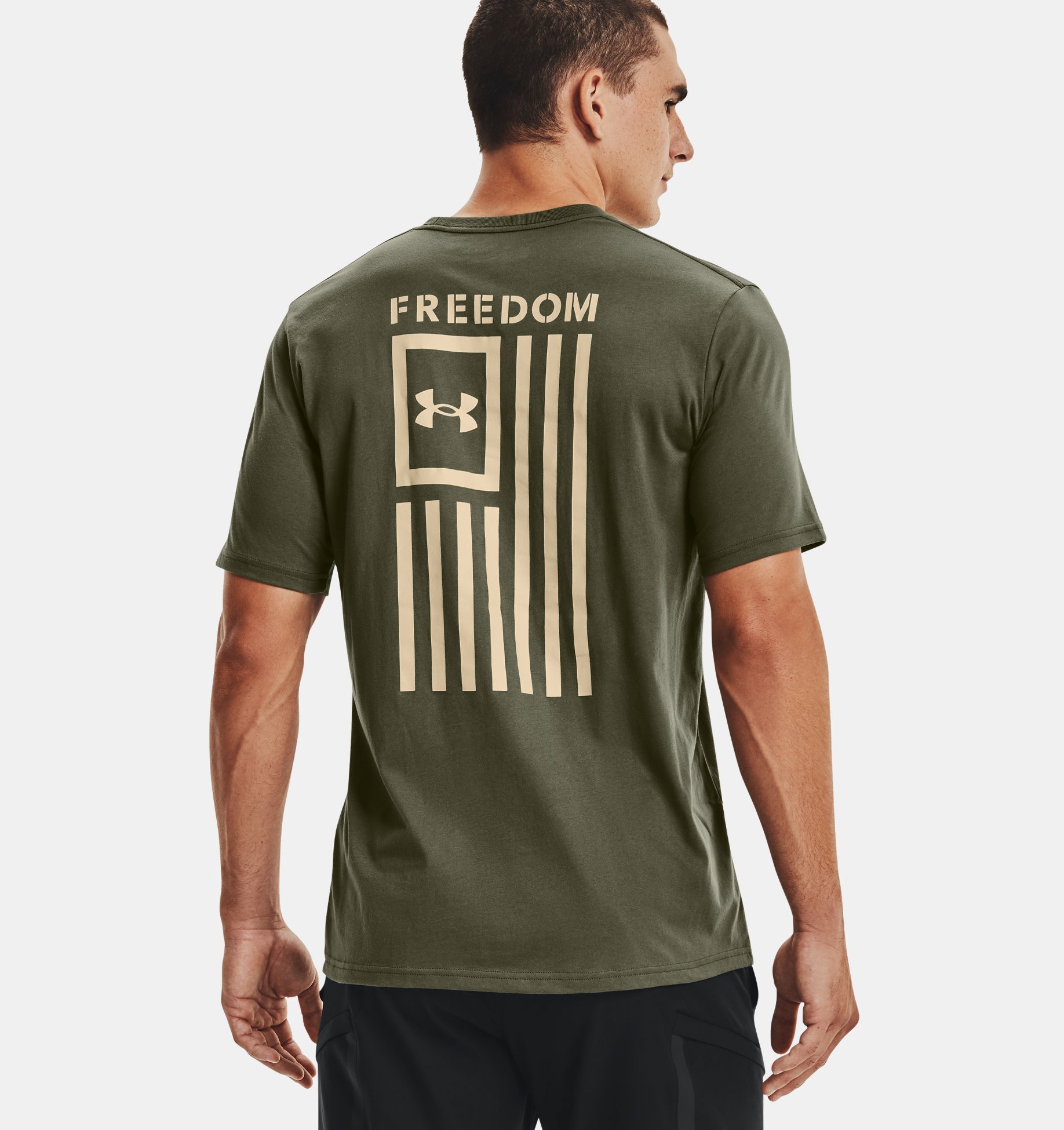 Under Armour 13435640013X Freedom Flag Maverick Brown 3X Mens SS Shirt 